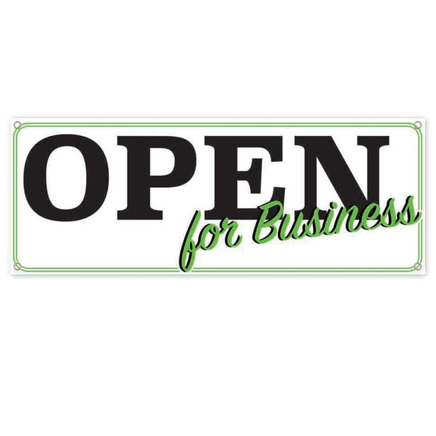 Now Open Banner 13 oz Non-Fabric Heavy-Duty Vinyl Single-Sided with Metal Grommets Now Open Banner 13 oz Non-Fabric Heavy-Duty Vinyl Single-Sided with Metal Grommets